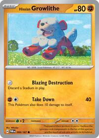 Hisuian Growlithe - 099/167 (099/167) [SV06 Twilight Masquerade]