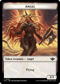 Angel // Plot Double-Sided Token (2 // 20) [Outlaws of Thunder Junction]