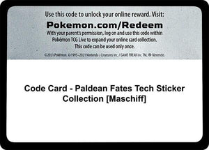 Code Card - Paldean Fates Tech Sticker Collection [Maschiff] [SV Paldean Fates]