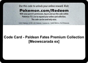 Code Card - Paldean Fates Premium Collection [Meowscarada ex] [SV Paldean Fates]