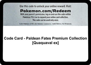 Code Card - Paldean Fates Premium Collection [Quaquaval ex] [SV Paldean Fates]