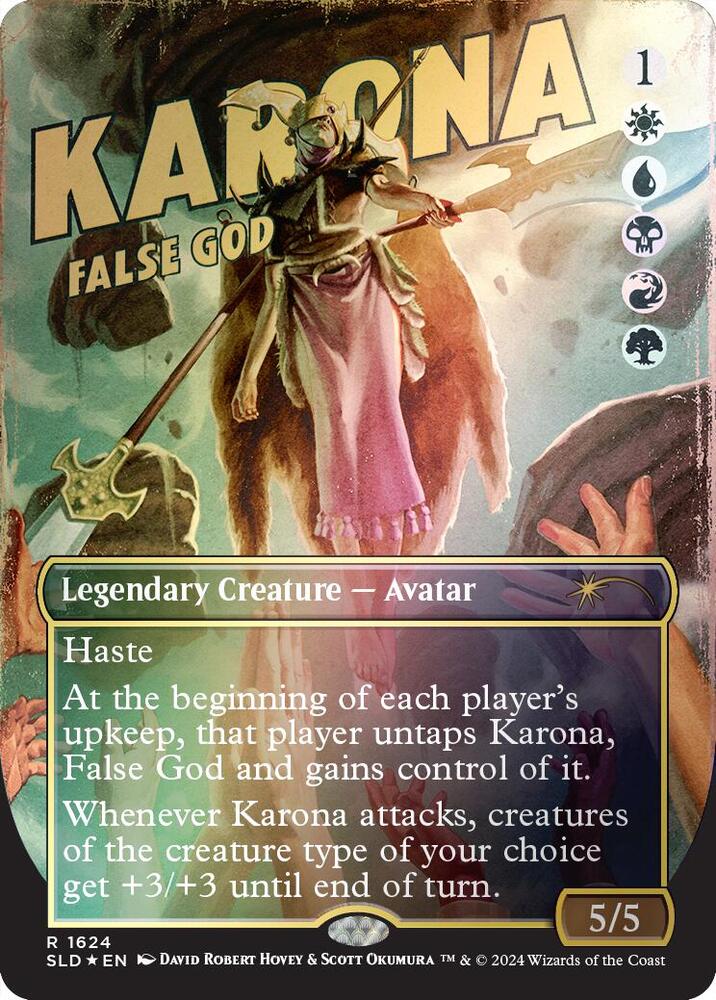 Karona, False God (Rainbow Foil) (1624) [Secret Lair Drop]