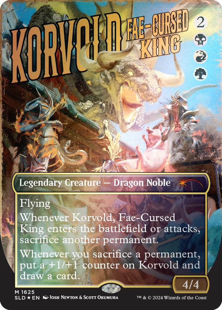 Korvold, Fae-Cursed King (Rainbow Foil) (1625) [Secret Lair Drop]