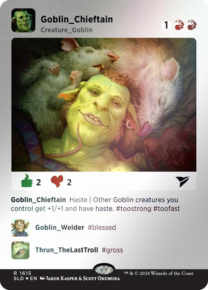 Goblin Chieftain (Rainbow Foil) (1615) [Secret Lair Drop]