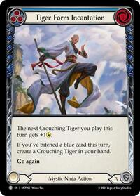 Tiger Form Incantation (Blue) (MST065) [Part the Mistveil]