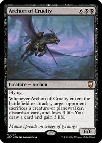 Archon of Cruelty (Ripple Foil) (197) [Modern Horizons 3 Commander]
