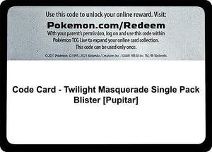 Code Card - Twilight Masquerade Single Pack Blister [Pupitar] [SV06 Twilight Masquerade]