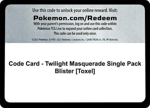 Code Card - Twilight Masquerade Single Pack Blister [Toxel] [SV06 Twilight Masquerade]