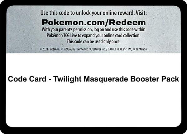 Code Card - Twilight Masquerade Booster Pack [SV06 Twilight Masquerade]