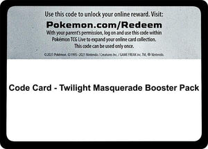Code Card - Twilight Masquerade Booster Pack [SV06 Twilight Masquerade]