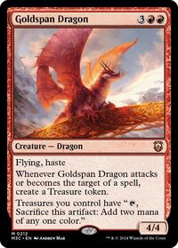 Goldspan Dragon (Ripple Foil) (212) [Modern Horizons 3 Commander]