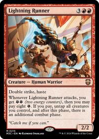 Lightning Runner (Ripple Foil) (215) [Modern Horizons 3 Commander]