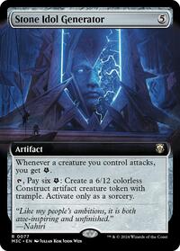 Stone Idol Generator (Extended Art) (Ripple Foil) (77) [Modern Horizons 3 Commander]