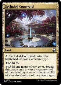 Secluded Courtyard (Ripple Foil) (372) [Modern Horizons 3 Commander]