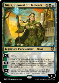 Nissa, Steward of Elements (Ripple Foil) (270) [Modern Horizons 3 Commander]