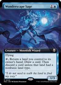 Wonderscape Sage (Extended Art) (Ripple Foil) (49) [Modern Horizons 3 Commander]