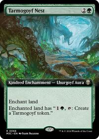 Tarmogoyf Nest (Extended Art) (Ripple Foil) (68) [Modern Horizons 3 Commander]