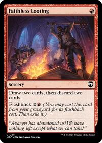Faithless Looting (Ripple Foil) (211) [Modern Horizons 3 Commander]