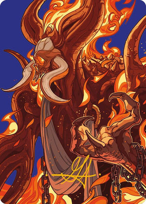 Phlage, Titan of Fire's Fury Art Card (Gold-Stamped Signature) (50) [Modern Horizons 3 Art Series]