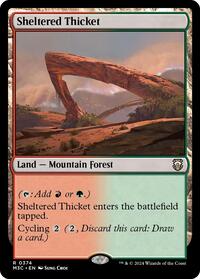 Sheltered Thicket (Ripple Foil) (374) [Modern Horizons 3 Commander]