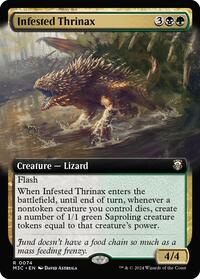 Infested Thrinax (Extended Art) (Ripple Foil) (74) [Modern Horizons 3 Commander]
