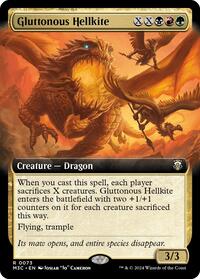 Gluttonous Hellkite (Extended Art) (Ripple Foil) (73) [Modern Horizons 3 Commander]