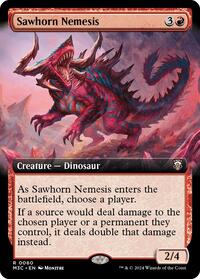 Sawhorn Nemesis (Extended Art) (Ripple Foil) (60) [Modern Horizons 3 Commander]