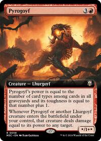 Pyrogoyf (Extended Art) (Ripple Foil) (59) [Modern Horizons 3 Commander]