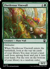 Floriferous Vinewall (Ripple Foil) (228) [Modern Horizons 3 Commander]