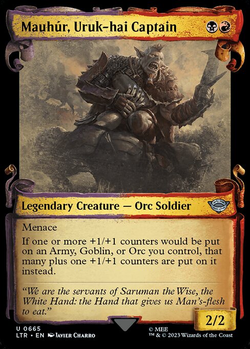 Mauhúr, Uruk-hai Captain (665) [The Lord of the Rings: Tales of Middle-earth] [Showcase]