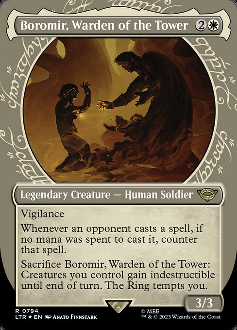 Boromir, Warden of the Tower (794) [The Lord of the Rings: Tales of Middle-earth] [Showcase, Borderless]