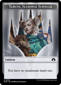 Emblem - Tamiyo, Seasoned Scholar // Energy Reserve Double-Sided Token (35 // 36) [Modern Horizons 3]