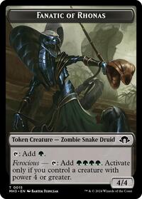 Fanatic of Rhonas // Energy Reserve Double-Sided Token (15 // 36) [Modern Horizons 3]