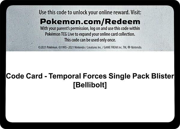 Code Card - Temporal Forces Single Pack Blister [Bellibolt] [SV05 Temporal Forces]