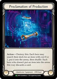 Proclamation of Production - JDG019 (JDG019) [Flesh and Blood Promo Cards]