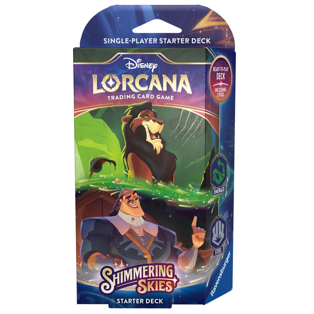 Disney Lorcana Ciel Scintillant Starter Deck Emerald and Steel (FR)