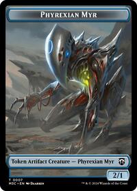 Phyrexian Myr (Ripple Foil)  // Servo Double-Sided Token (7 // 33) [Modern Horizons 3 Commander]