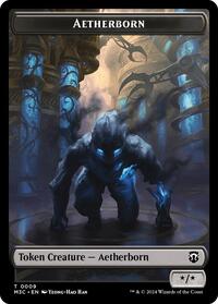 Aetherborn (Ripple Foil) // Servo Double-Sided Token (9 // 33) [Modern Horizons 3 Commander]