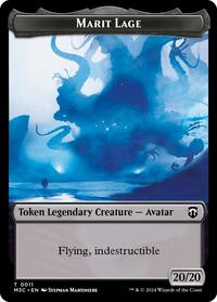 Marit Lage (Ripple Foil) // Sand Warrior Double-Sided Token (11 // 23) [Modern Horizons 3 Commander]