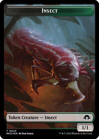 Insect (0043) (Ripple Foil) // Zombie Double-Sided Token (43 // 21) [Modern Horizons 3]