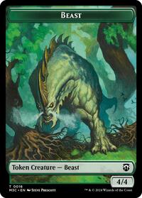 Beast (0016) (Ripple Foil) // Copy Double-Sided Token (16 // 1) [Modern Horizons 3 Commander]
