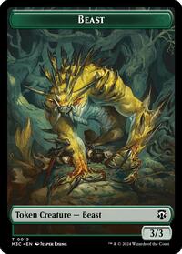 Beast (0015) (Ripple Foil) // Insect (0025) Double-Sided Token (15 // 25) [Modern Horizons 3 Commander]