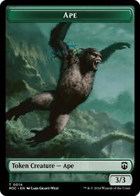 Ape (Ripple Foil) // Plant Double-Sided Token (14 // 26) [Modern Horizons 3 Commander]