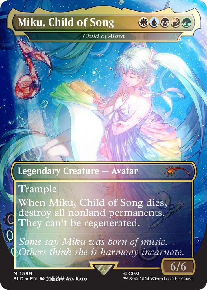 Miku, Child of Song - Child of Alara (Rainbow Foil) (1599) [Secret Lair Drop]