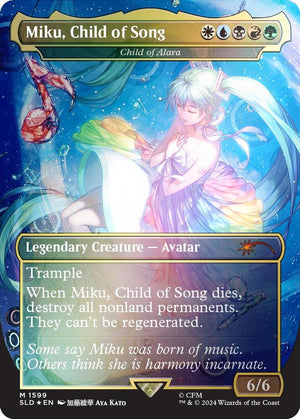 Miku, Child of Song - Child of Alara (Rainbow Foil) (1599) [Secret Lair Drop]