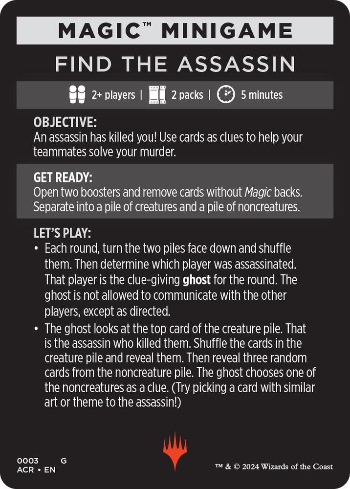 Magic Minigame: Find The Assassin (3) [Assassin's Creed]