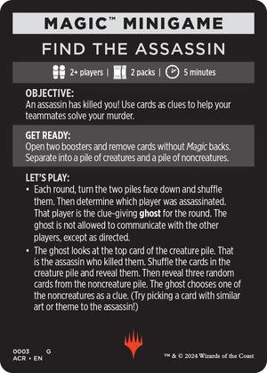 Magic Minigame: Find The Assassin (3) [Assassin's Creed]