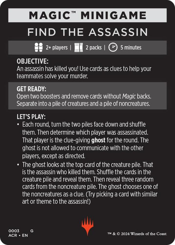 Magic Minigame: Find The Assassin (3) [Assassin's Creed]