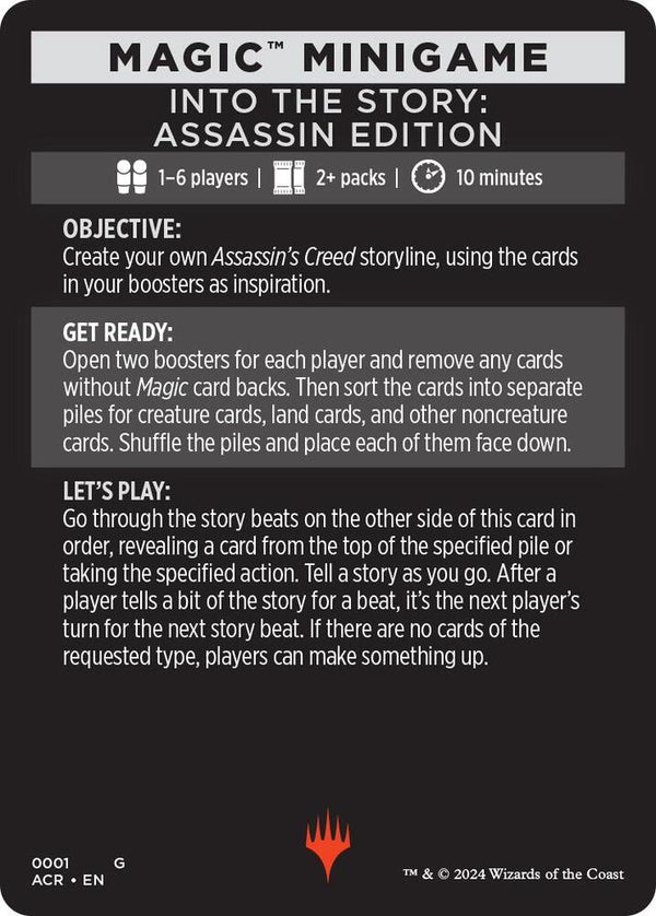Magic Minigame: Into The Story: Assassin Edition (1) [Assassin's Creed]