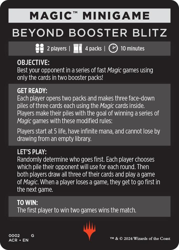 Magic Minigame: Beyond Booster Blitz (2) [Assassin's Creed]